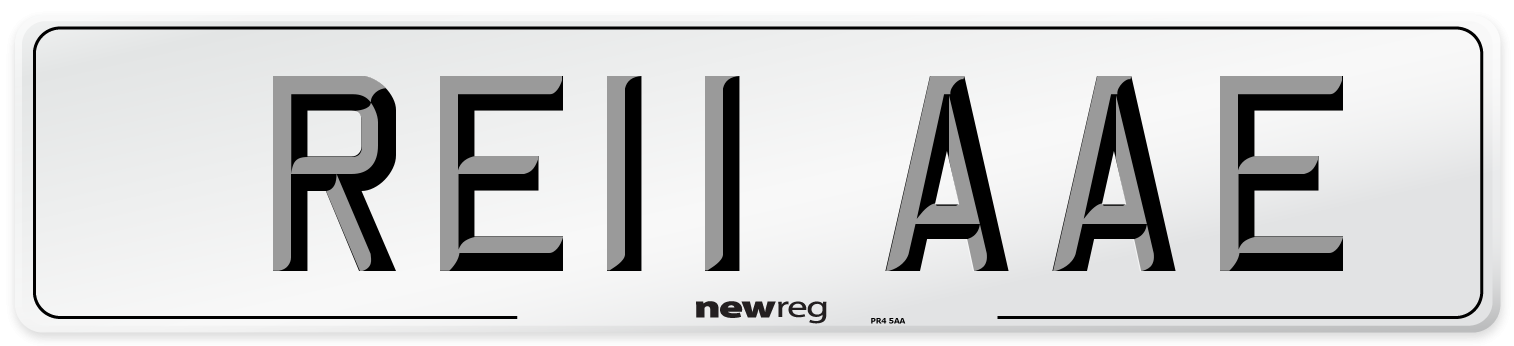 RE11 AAE Number Plate from New Reg
